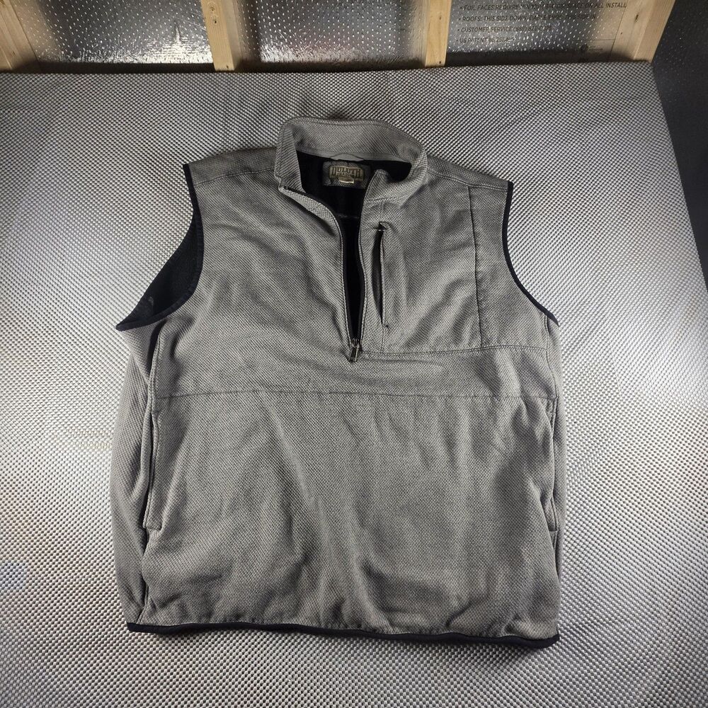 Duluth Trading Co Men’s 3XL Gray 1/4 Zip Pullover Vest Cotton Blend